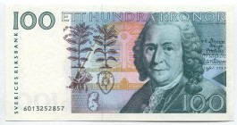 Sweden 100 Kronor 1986 
P# 57a; № 6013252857; UNC; "Carl Linnaeus"
