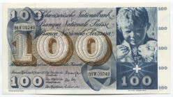 Switzerland 100 Francs 1972 
P# 49n; № 88W09249; AUNC