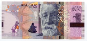 Switzerland Specimen Test Note 2005 KBA-GIORI S.A.
Jules Verne; UNC