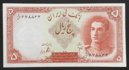 Iran 5 Rials 1944 
P#39; UNC