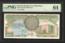 Burundi 5000 Francs 1997 PMG 64
P# 40; UNC