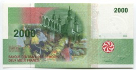 Comoros 2000 Francs 2005 
P# 17; Serie A; UNC