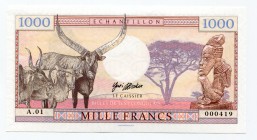 Congo 1000 Francs 2018 Specimen
Mintage: 1000; Congo Republic "Billet de test Congolias"; Fantasy Banknote; Limited Edition; Made by Matej Gábriš; BU...