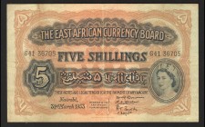 East Africa 5 Shillings 1953 
P# 33; VF