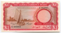 Gambia 1 Pound 1965 - 1970 Very Rare
P# 2a; № C 303003; UNC; British Administration; Very Rare