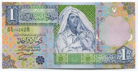 Libya 1 Dinar 2002 
P# 64; № 742428; UNC
