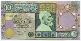 Libya 10 Dinars 2002 
P# 66; № 656549; UNC