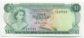 Bahamas 1 Dollar 1974 Rare
P# 35a; № J/1 157775; UNC; Sign. T.B. Donaldson; Catalog - 85USD