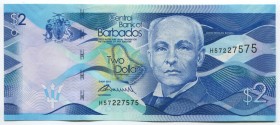 Barbados 2 Dollars 2013 
P# 73a; № H 57227575; UNC; "John R. Bovell"