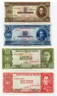 Bolivia Set of 4 Notes: 5 - 10 Bolivianos - 10 - 100 Pesos Bolivianos 1945 -62
P# 138c - 139c - 154a - 157a; UNC