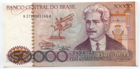 Brazil 50000 Cruzeiros 1985 
P# 204b; № A2728082166A; UNC