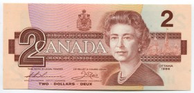 Canada 2 Dollars 1986 
P#94b; Sign. Thiessen, Crow; UNC