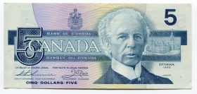 Canada 5 Dollars 1986 
P# 95b; № 6923909; AUNC