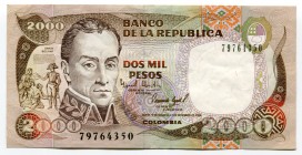 Colombia 2000 Pesos 1994 
P# 439b; № 79764350; XF