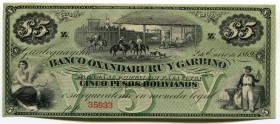 Cuba 5 Pesos 1869 
P# 1783r; UNC