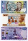 Africa Lot of 3 Notes: 2000 Francs - 500 Francs - 2 Tala 1990 -2014
Rwanda, Cameroun, Samoa; Various Dates & Denominations; UNC
