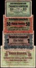 Germany WWI Occupation of Poland Posen (Poznan) Lot of 4 Banknotes 1916
20 50 Kopeken & 1 3 Roubles 1916