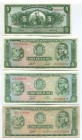 Peru 5 Soles Lot of 4 Banknotes 1968 -1974
P# 92a-99c; VF, UNC-/UNC