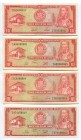 Peru 10 Soles Lot of 4 Banknotes 1973 -1976
P# 100c - 112; UNC-/UNC