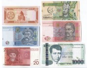 World Set of 6 Banknotes 2000 
UNC; Set 6 Pcs
