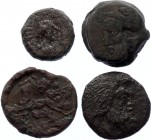 Ancient Greece Pantikapaion Lot of 4 Coins 
Bosporus-Panticapaeum & Olbia; Various Dates & Motives