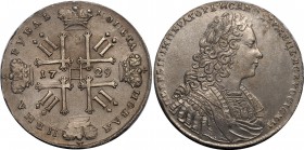 Russia 1 Rouble 1729 Rare
Bit# 110 R; Silver; AUNC
