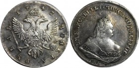 Russia 1 Rouble 1742 СПБ
Bit# 243; Silver; 25,25 g; XF; traces of mechanics