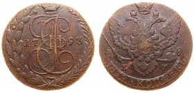 Russia 5 Kopeks 1793 EM
Bit# 647; Copper 56.07g