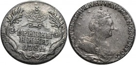 Russia 10 Kopeks 1784 СПБ
Bit# 498; Silver; 2,53 g; XF-AU; gloss