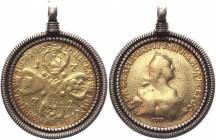 Russia 10 Roubles 1772 СПБ Rare
Bit# 25 R; 22 Rouble by Petrov; 20 Rouble by Ilyin; Conros# 4/19; Gold 22.73g.; Medallion with an insert of the orign...