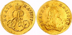 Russia Poltina 1777 
Bit# 116 (R); Gold (.917) 0.65g 12.5mm; AU-UNC. Not common.