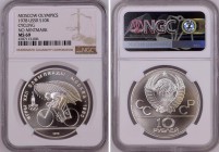 Russia - USSR 10 Roubles 1978 Moscow Olympics NGC MS69
Y# 158.1; Cycling; Rare variety.