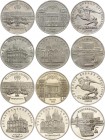 Russia - USSR Full Set of 12 Coins of 5 Roubles 1990 - 1991
Various Motives; UNC-Proof