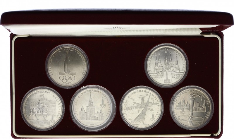 Russia - USSR Set of 6 Olympic Coins 1977 - 1980
1 Rouble 1977-1980; Cu-Ni; Wit...