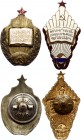 Russia - USSR Set of 2 Medals 1944 -46
Bronze; Enameled; Знак «Отличник Народного Просвещения Грузинской ССР» - Знак «Отличник Народного Просвещения ...