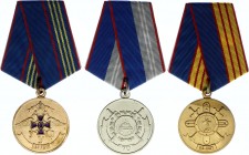 Russia Set of 3 Medals of Ministry of Internal Affairs 
Various Motives