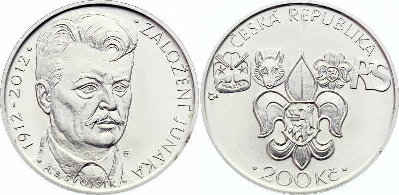 Czech Republic 200 Korun 2012 
KM# 128; Silver; 100th Anniversary of the Founda...