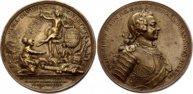 Bohemia Medal "Victory of Prussian over the Austrian Army in Seven Years War at Prague" 1757 Rare!
Bronze 40.60g 48mm; Frederick II; Rare Medal in Ex...