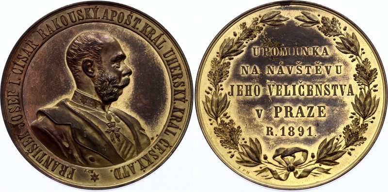 Bohemia Medal "Visit of His Majesty to Prague, Karlin" 1891 
Na návštěvu Jeho V...