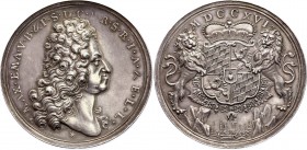 German States Bavaria Schautaler 1716 
Maximilian II. Emanuel, 1679-1726 Schautaler 1716 unsigned. Stamp by P. H. Müller. Right bust / coat of arms, ...