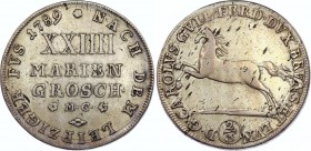 German States Braunschweig-Wolfenbuttel 24 Marien Groschen 1789 MC
KM# 1033; Silver; Karl Wilhelm Ferdinand; XF