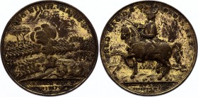 German States Prussia Medal "Victories of Rosbach and Lissa" 1757 Friedrich II
Obv. Friedrich II, the Great, on war horse; Rev. Prussian army routing...