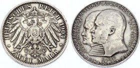Germany - Empire Hessen-Darmstadt 2 Mark 1904 
KM# 372; J. 74; Ernst Ludwig; 400th Birthday of Philipp the Magnanimous; Silver; XF