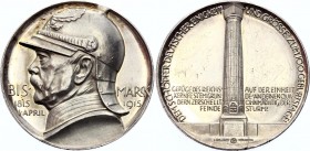Germany - Empire Nurnberg Silver Medal "The 100th Birthday of Otto von Bismarck" 1915 Lauer
Zetzmann 2136; Silver 17.61g.; Proof