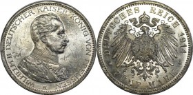 Germany - Empire Prussia 5 Mark 1914 A
КМ# 536; Silver; Wilhelm II; UNC-; stamp luster