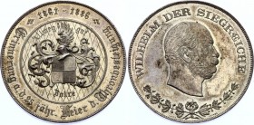 Germany - Empire Prussia Silver plated Medal "Reign of Wilhelm I - 25th Anniversary" (ND) Wilhelm der Siegreiche 1861-1886 
Wilhelm der Siegreiche 25...