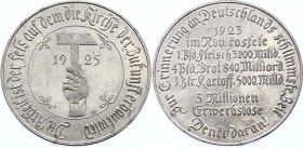 Germany - Weimar Republic Aluminium Medal "In Remembrance of Inflation 1923" 1925 
Arnold/Fischer/Arnold 199 (Als Gewerkschaftsmedaille); 1925 - Die ...