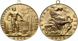 Germany - Weimar Republic Medal "Bayern Werk - Walchensee Kraft" 1924 
Kienast 318 Slg.Bö. 5799; By Karl Goetz