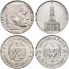 Germany - Third Reich Set of 2 Silver Coins of 5 Mark 1934 -36
KM# 86; KM# 83; Silver; XF