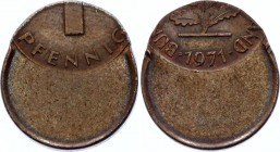 Germany - FRG 1 Pfennig 1971 Misstrike Error
KM# 105